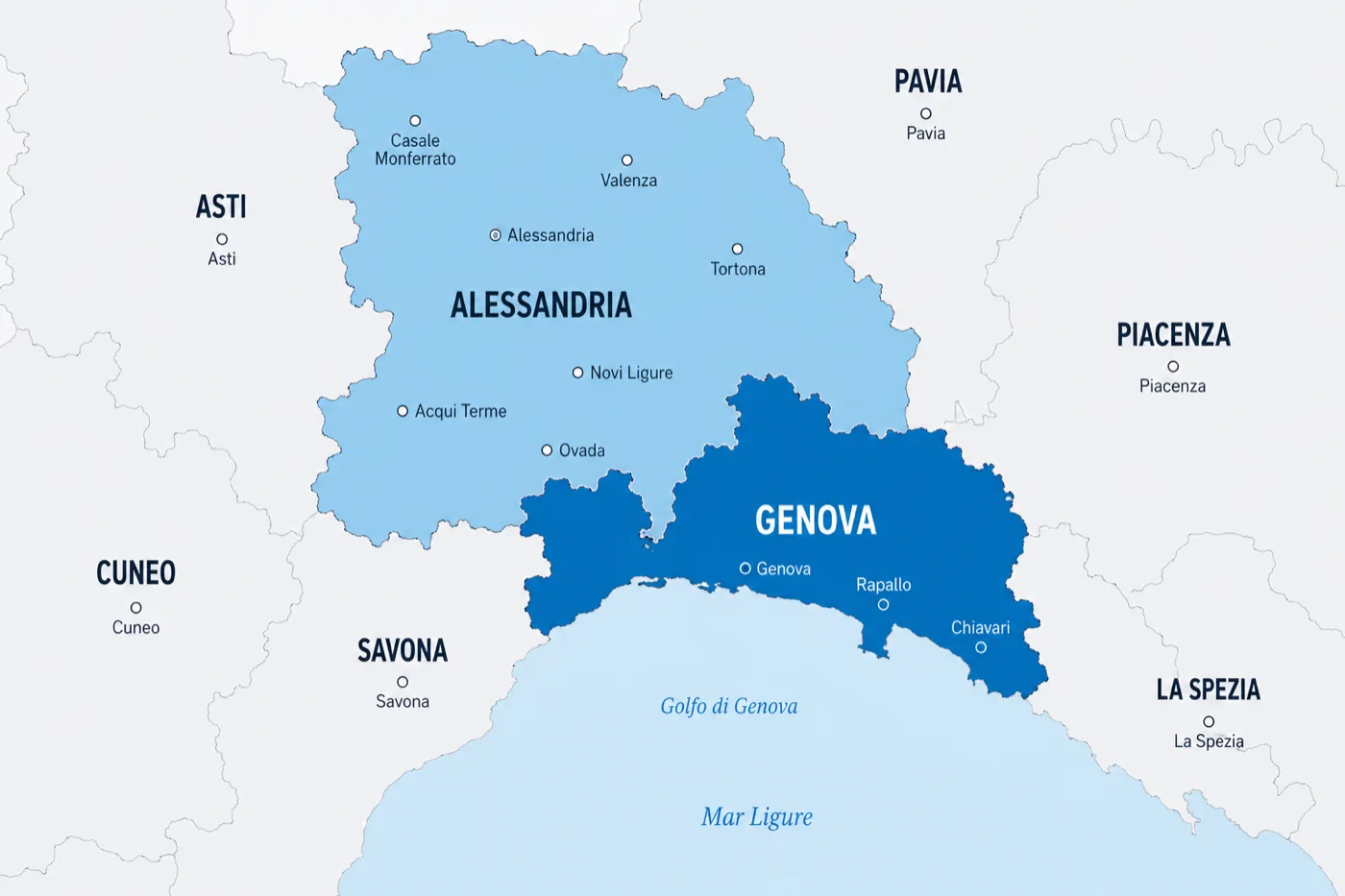 Zone di copertura di Future Service: provincia di Genova