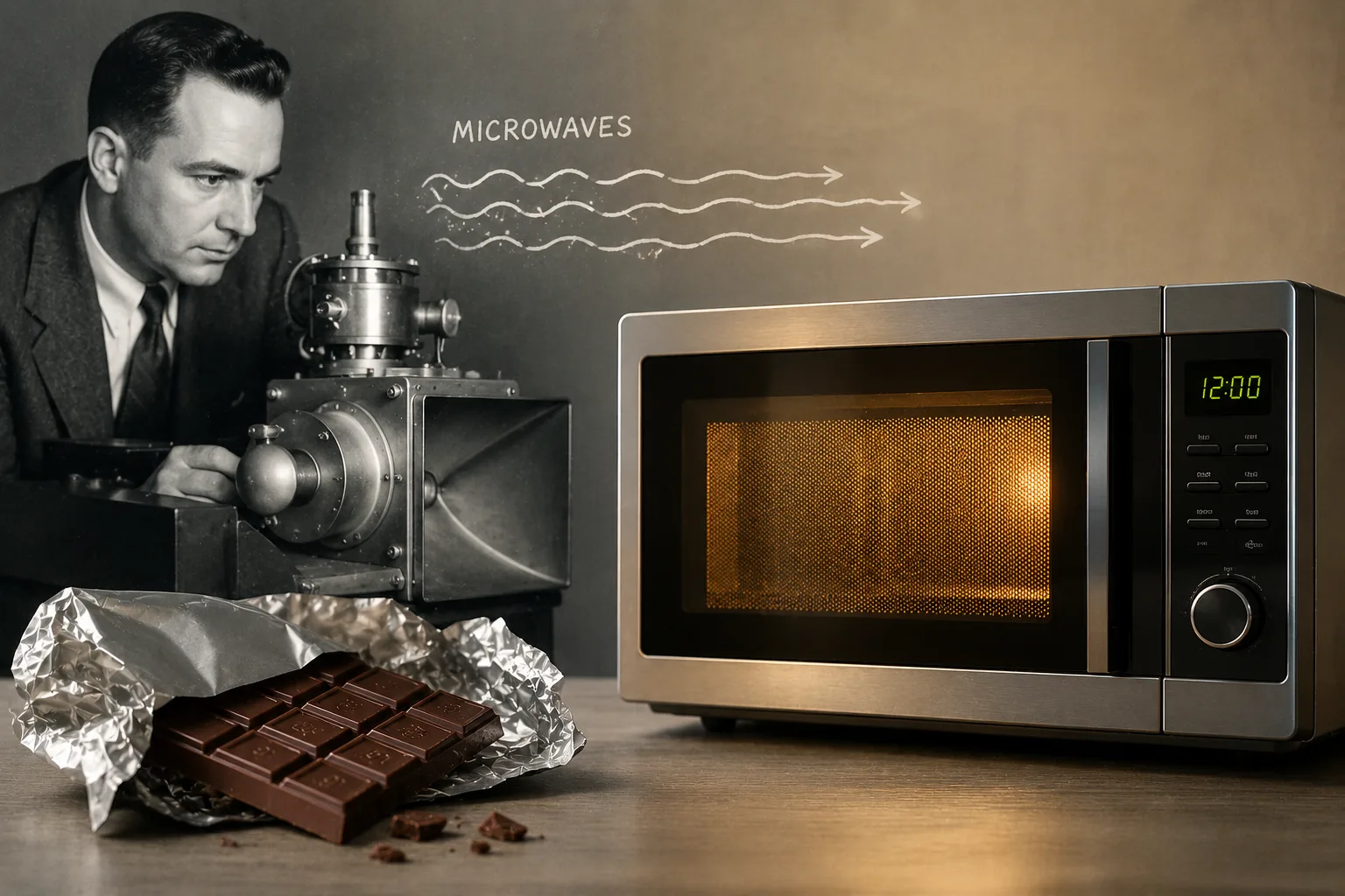 Lo sapevi che il forno a microonde è nato... da una barretta di cioccolato?