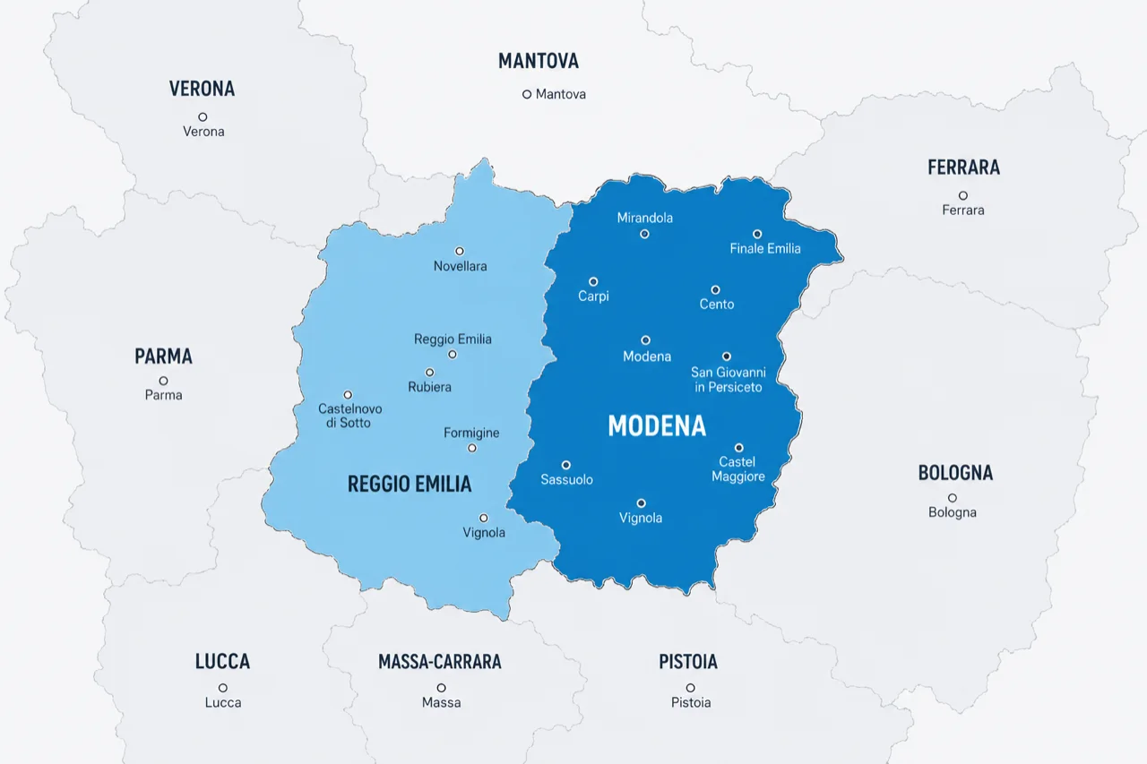Zone di copertura di FCM Riparazione Elettrodomestici: provincia di Modena