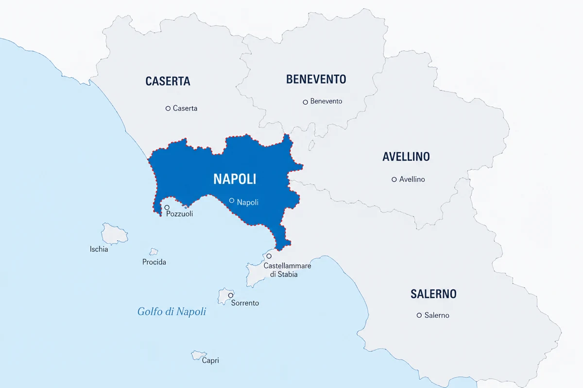 Zone di copertura di S.E.R.L. Assistenza Elettrodomestici: provincia di Napoli